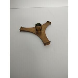 Vintage Brass Candleholder MCM By Orskov Danish Design 3 Legs